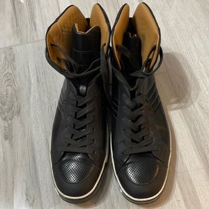 Bally Aikane Switzerland black leather high tops in perfect condition